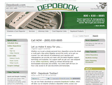 Tablet Screenshot of depobook.com